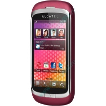 Красно-розовый телефон Alcatel One Touch 818 (Новогиреево)